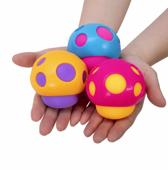 NeeDoh Sensory Fidgets - Groovy Shroom • Fuzz Ball Wonder Waves • Nice Cube Swirl