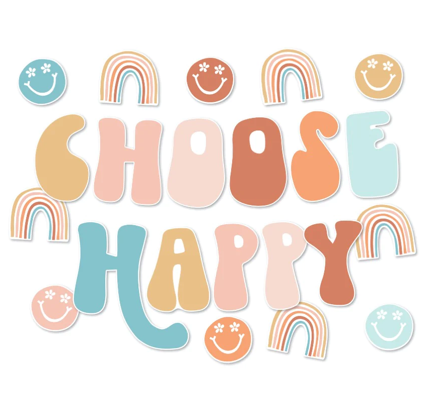 Good Vibes Choose Happy Inspirational Classroom Headline