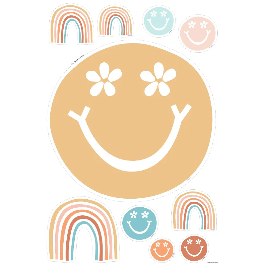 Good Vibes Groovy Smilies Statement Piece
