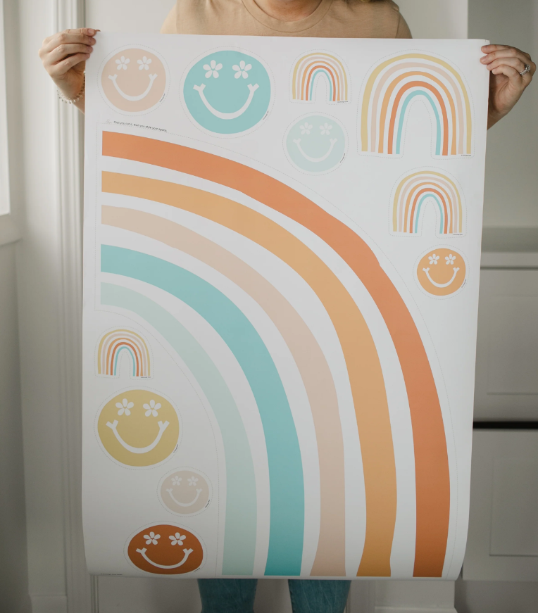 Good Vibes Rainbows on the Horizon Statement Piece