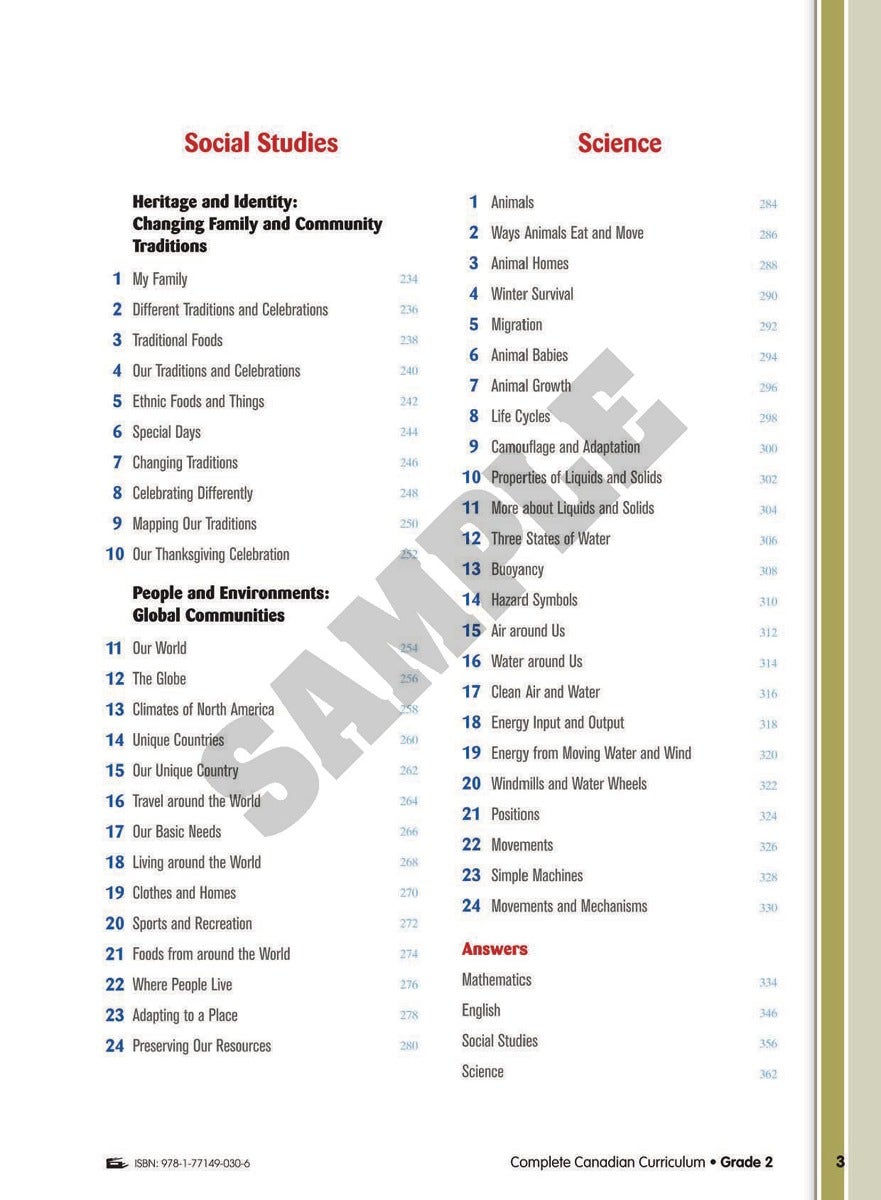 Gr 2 Complete Canadian Curriculum