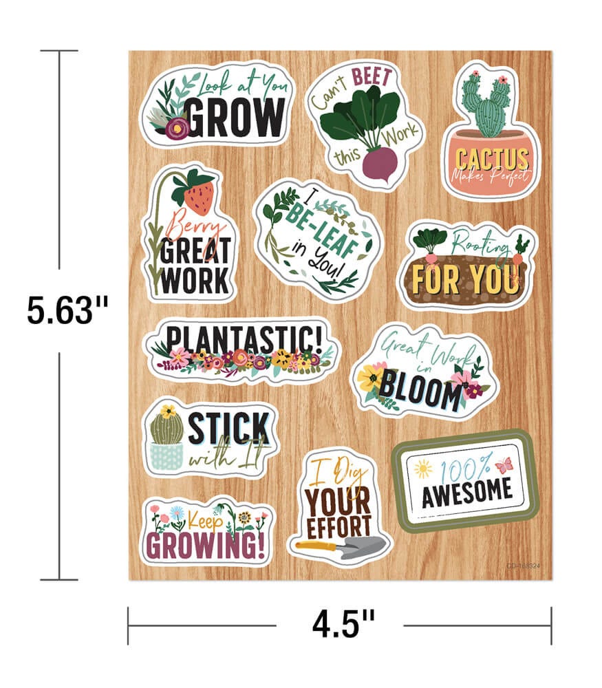 Grow Together Motivational Shape Stickers