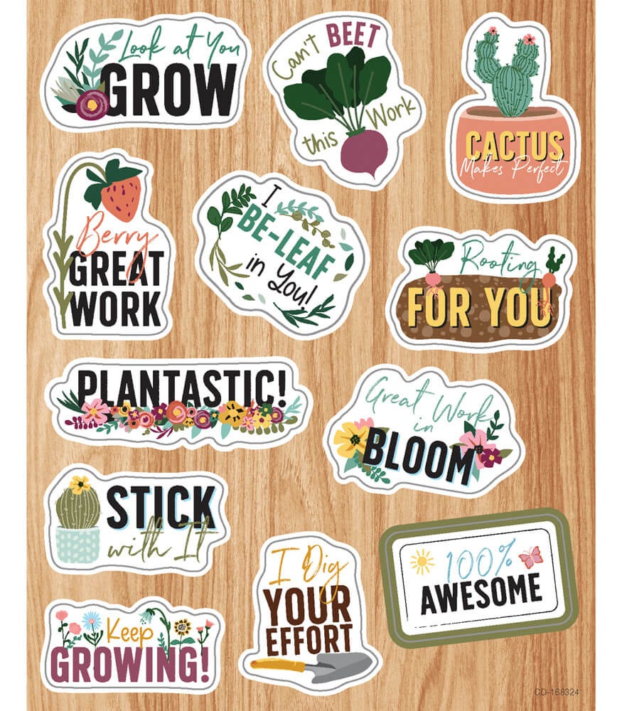 Grow Together Motivational Shape Stickers