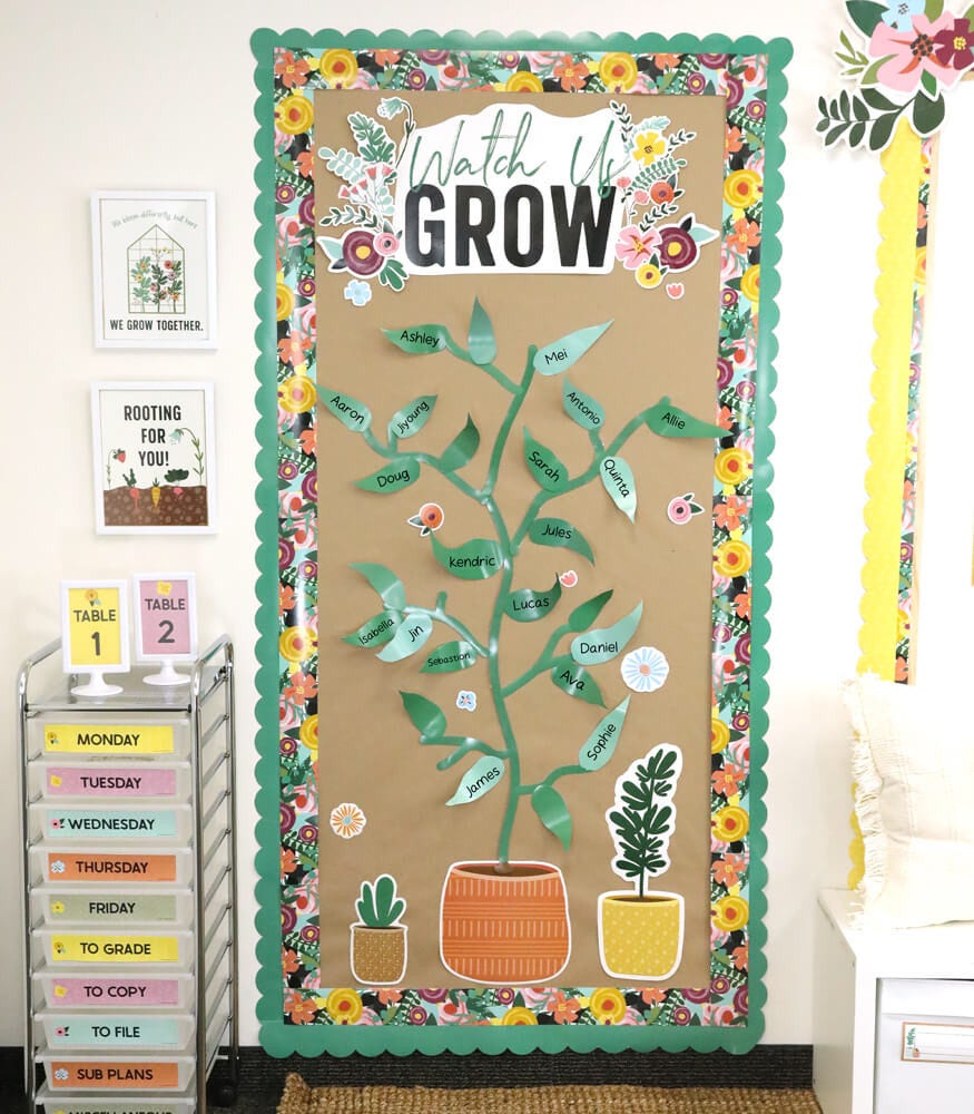 Grow Together Watch Us Grow Bulletin Board Set