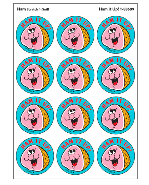 Ham It Up Ham Scent Retro Scratch n Sniff Stinky Stickers