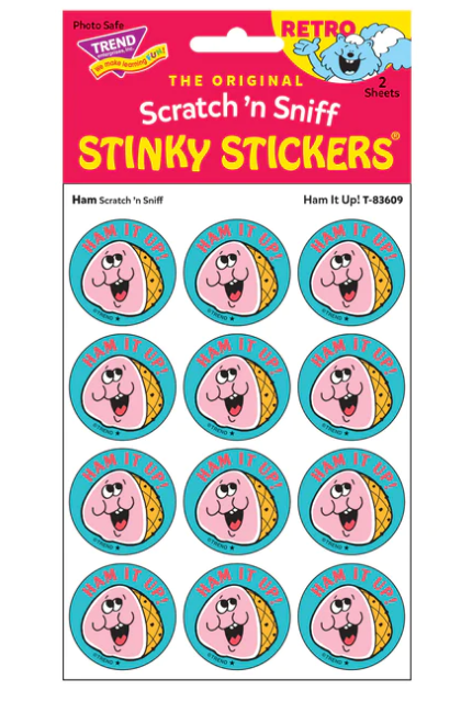 Ham It Up Ham Scent Retro Scratch n Sniff Stinky Stickers