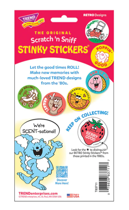Happy EasterSweet Treat scent Retro Scratch n Sniff Stinky Stickers 24 ct