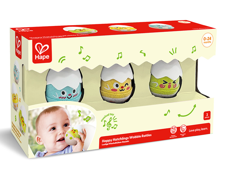 Happy Hatchlings Wobble Rattles by Hape