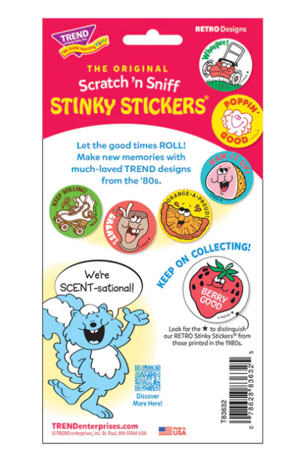 I Loaf It Raisin Bread scent Retro Stinky Stickers 24 ct