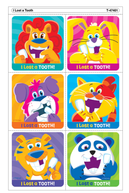 I Lost A Tooth Tear and Share Stickers