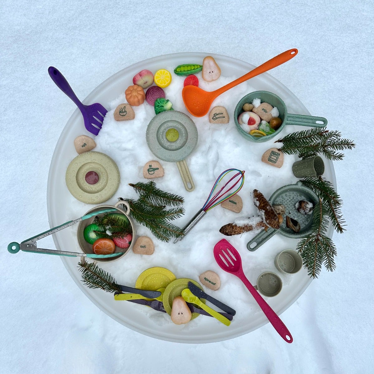 Sensory Play Stones Vegetables