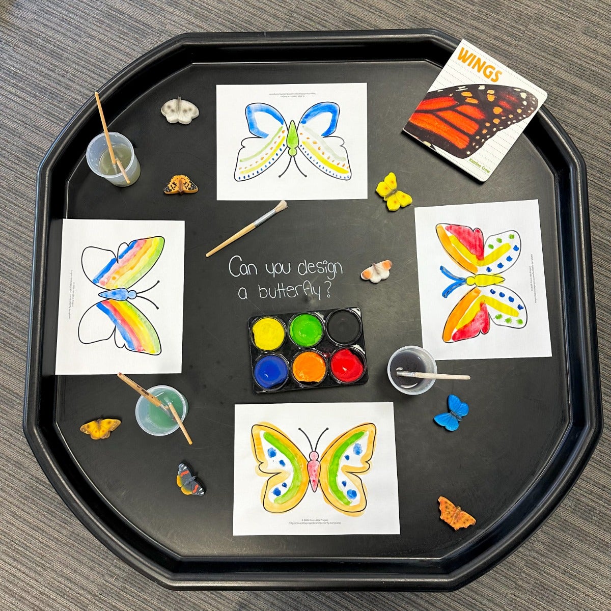 Sensory Play Stones Butterflies