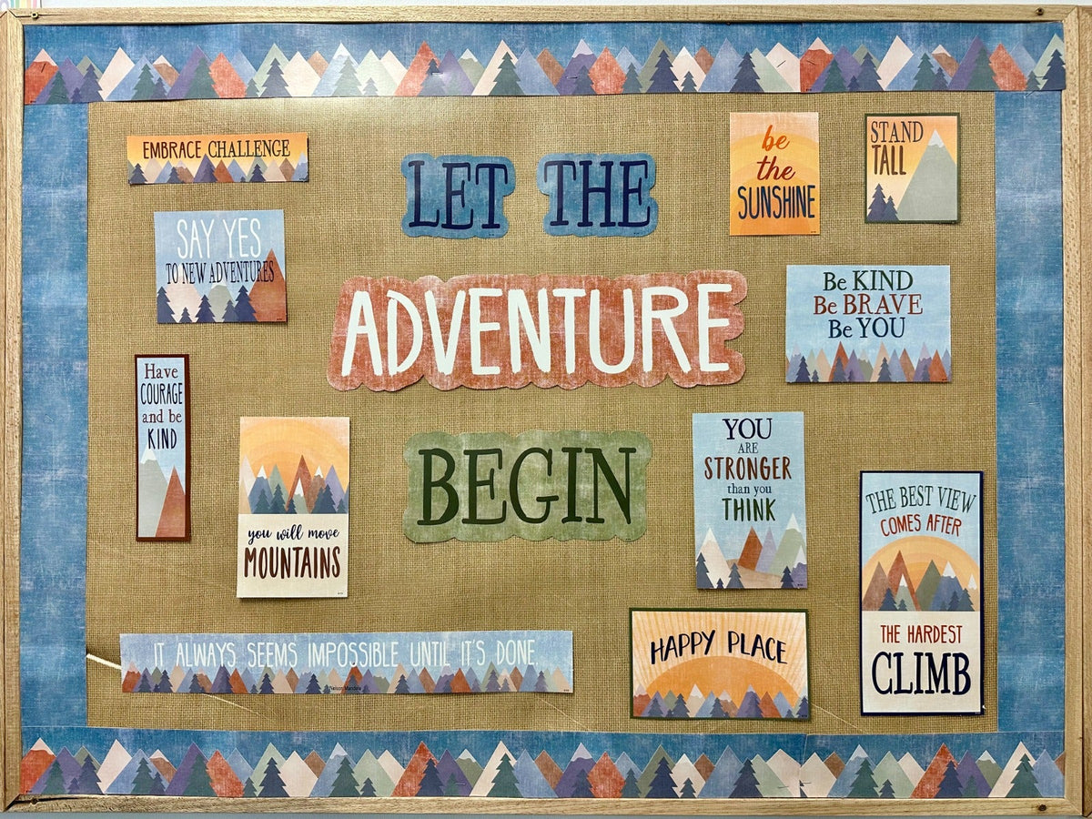 Moving Mountains Let the Adventure Begin Mini Bulletin Board