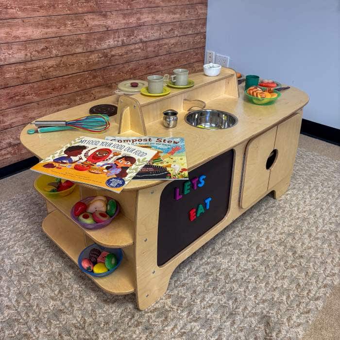 Woodlyn Island Kitchen for Preschoolers 46.5inL x 24inH