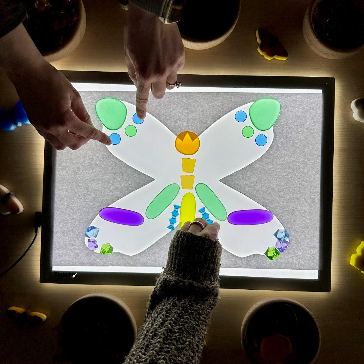 Clear Junior Rainbow Pebbles Mini Jar