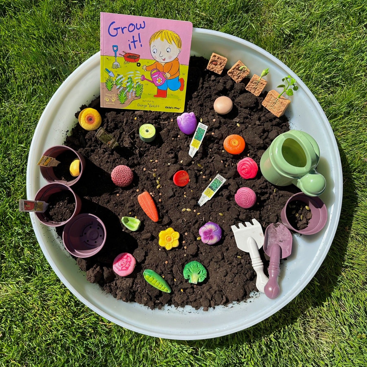 Sensory Play Stones Vegetables
