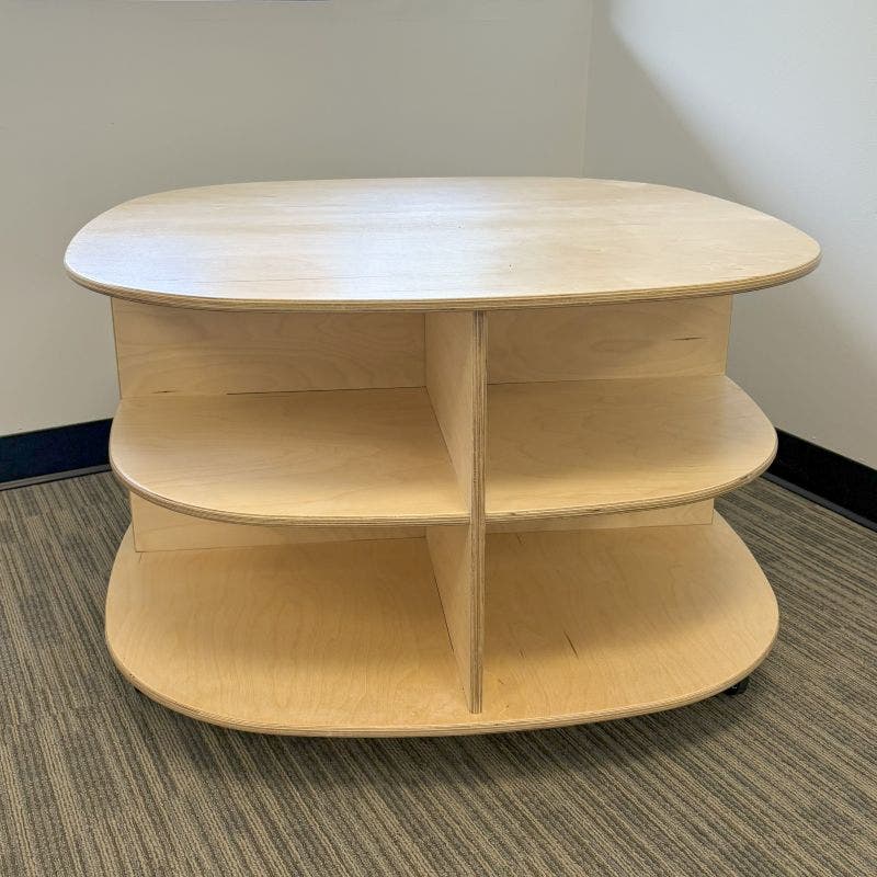 Woodlyn Round Mobile Storage Unit with Casters 35inL x 35inW x 21.25inH