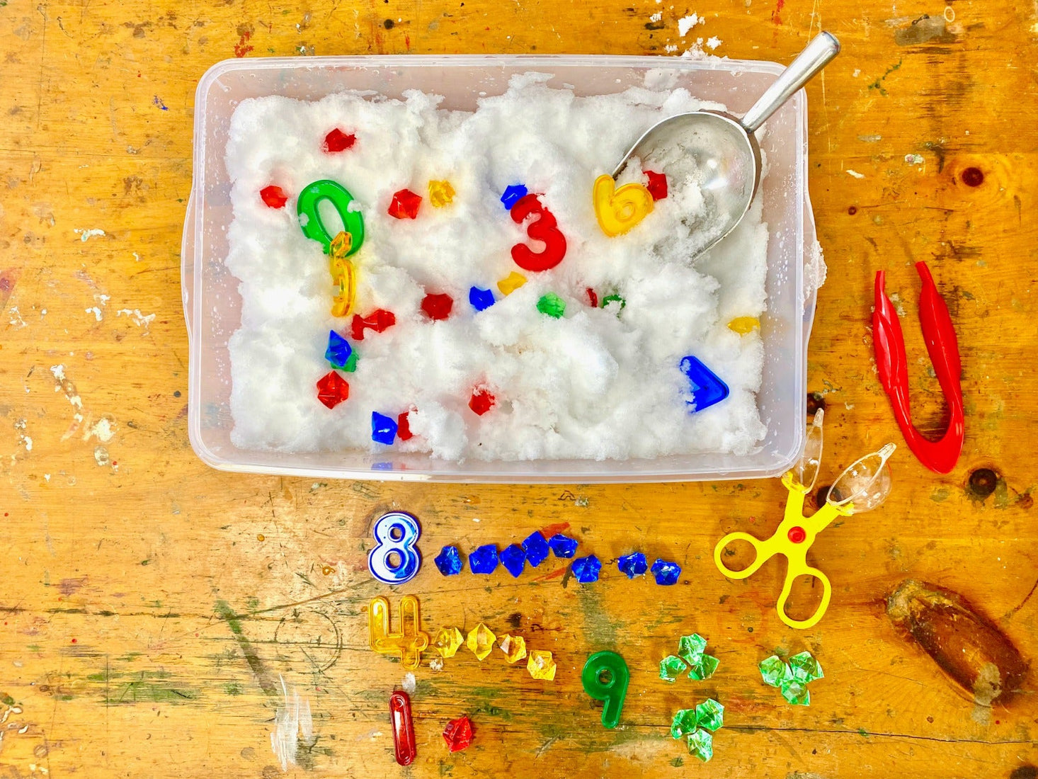 Mini Jars Transparent Letters and Number Set