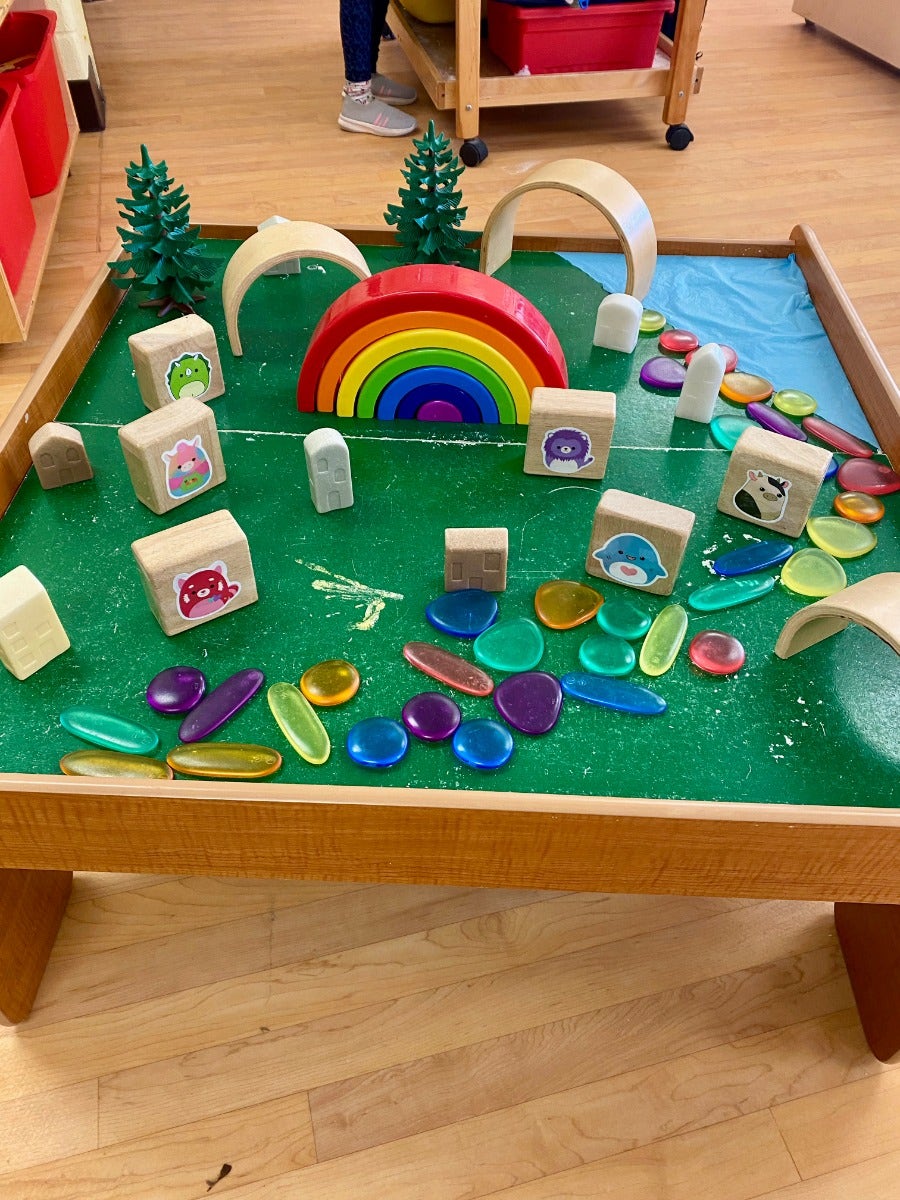 Clear Junior Rainbow Pebbles Mini Jar