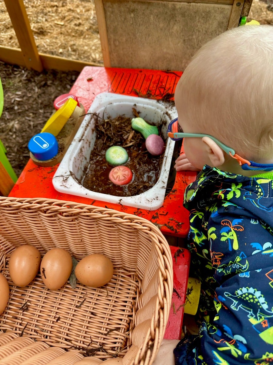 Sensory Play Stones Vegetables