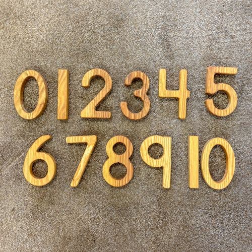 Wooden Letters & Numbers Loose Parts Collection