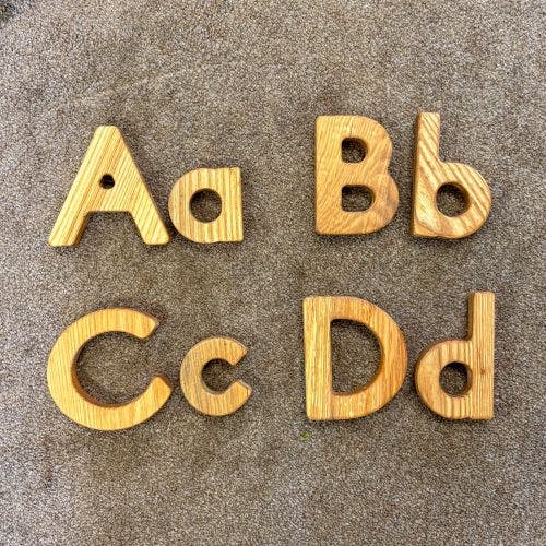 Wooden Letters & Numbers Loose Parts Collection