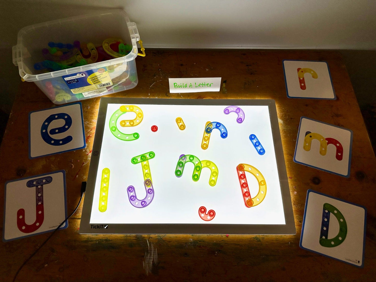 Excellerations Translucent Alphabet Construction Set 100 Pie