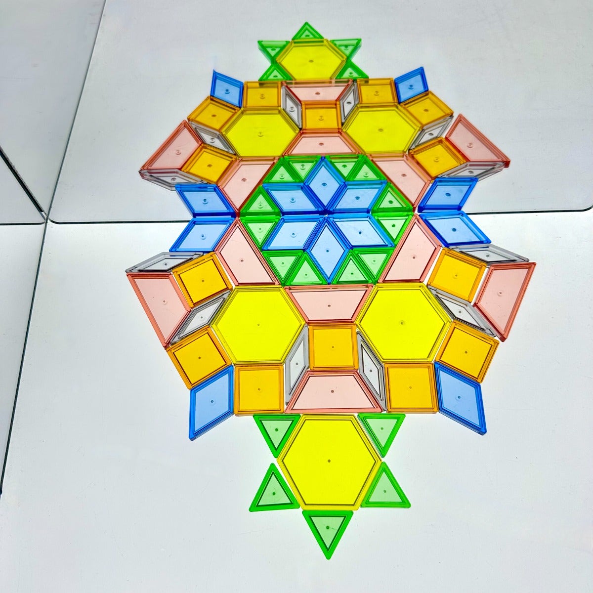 Transparent Pattern Blocks Mini Jar