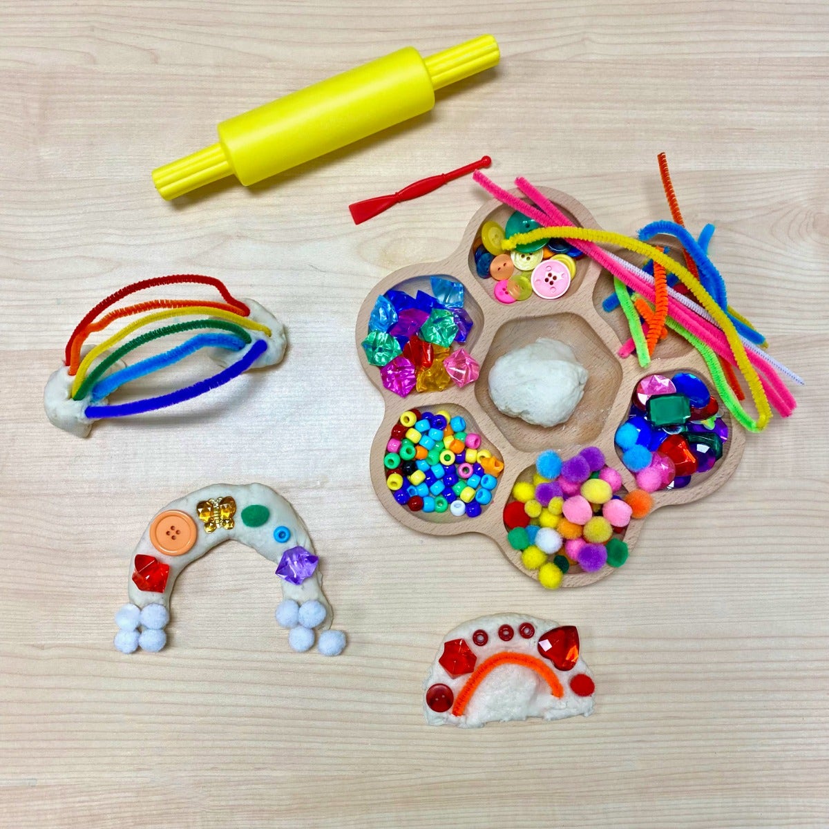 Natural Flower Tray 6 sections