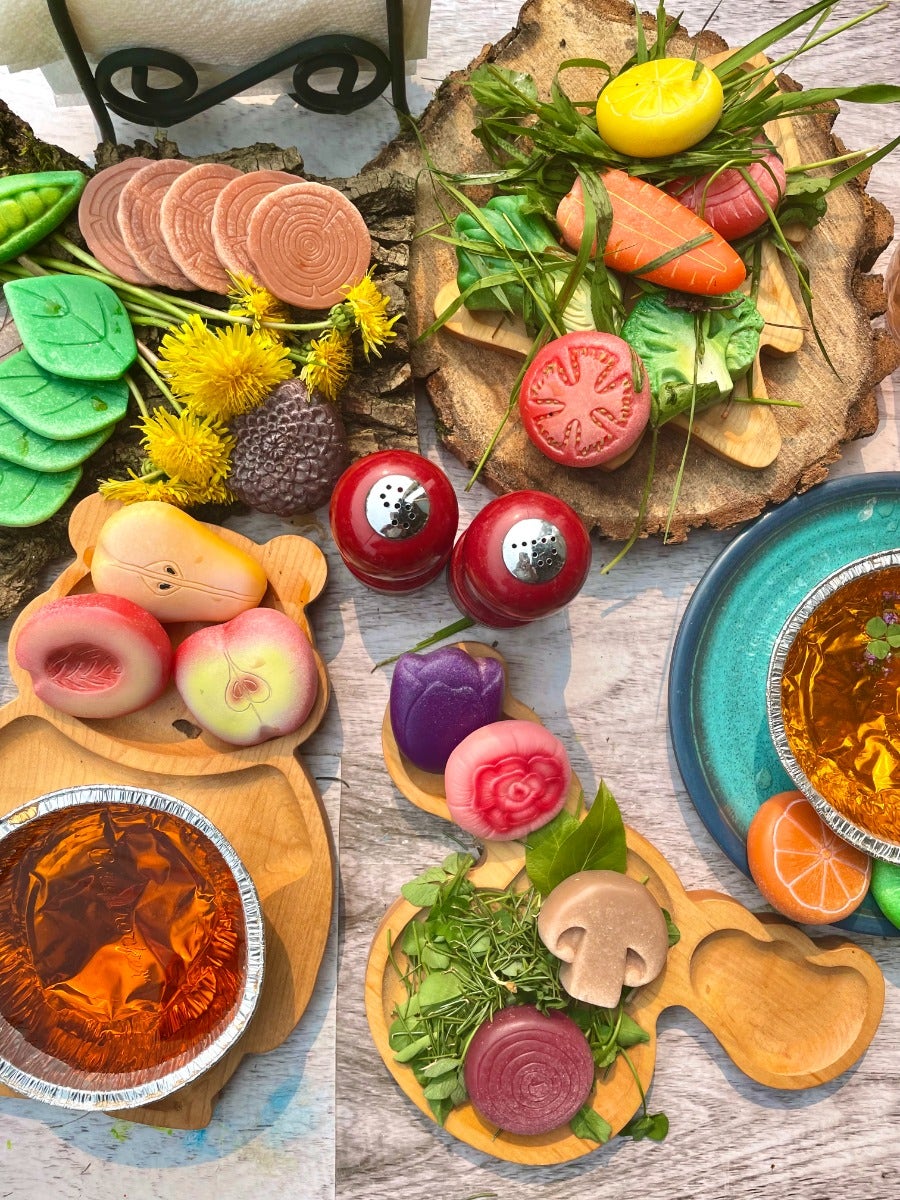 Sensory Play Stones Vegetables