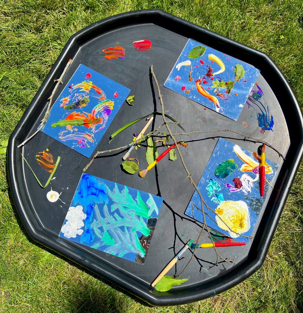 Acrylic Mirror Trays Set of 6