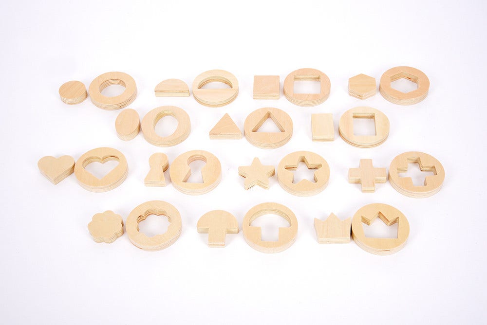 Inside Outside Wooden Shapes