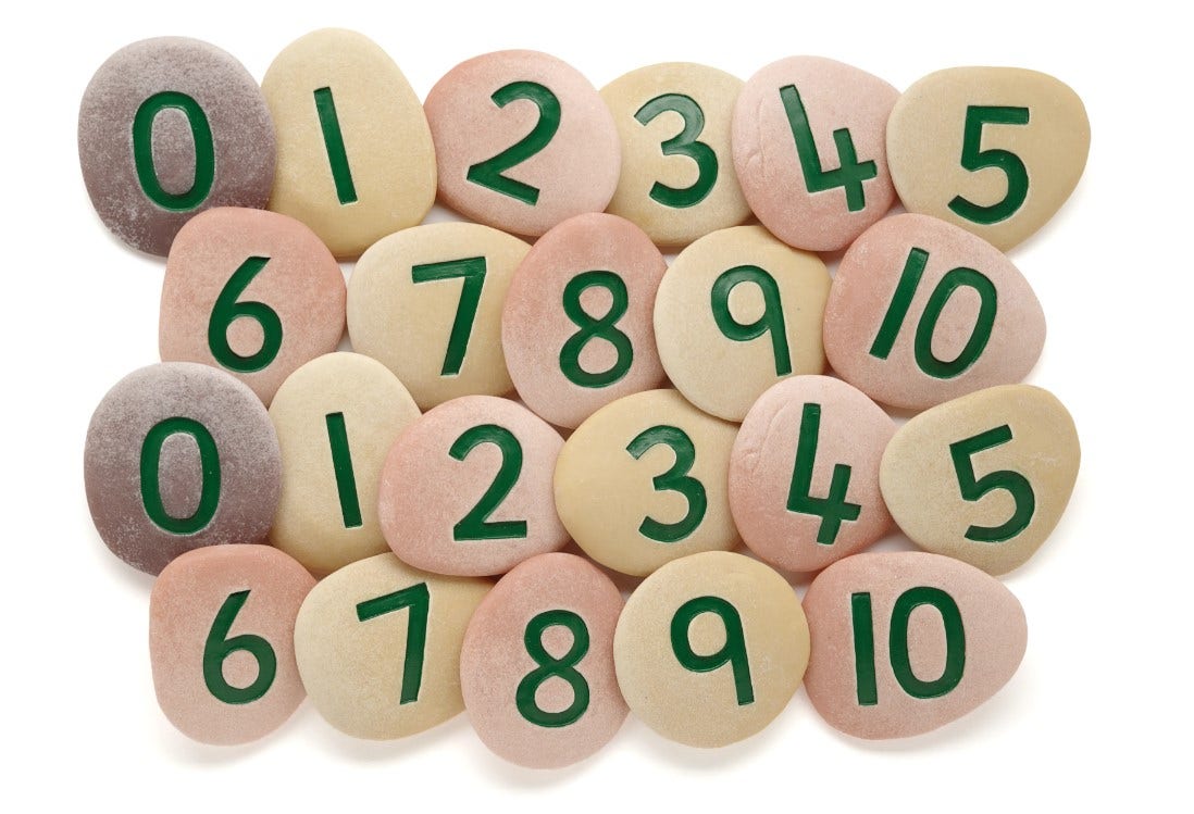 Jumbo Number Pebbles
