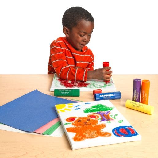 Jumbo Tempera Paint Sticks 6 Colors