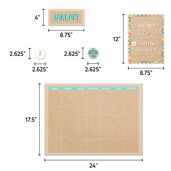 Krafty Pop Calendar Set Bulletin Board