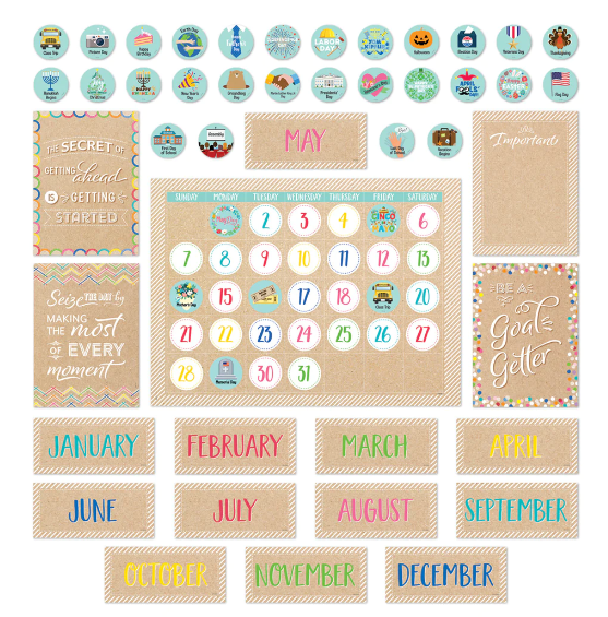 Krafty Pop Calendar Set Bulletin Board