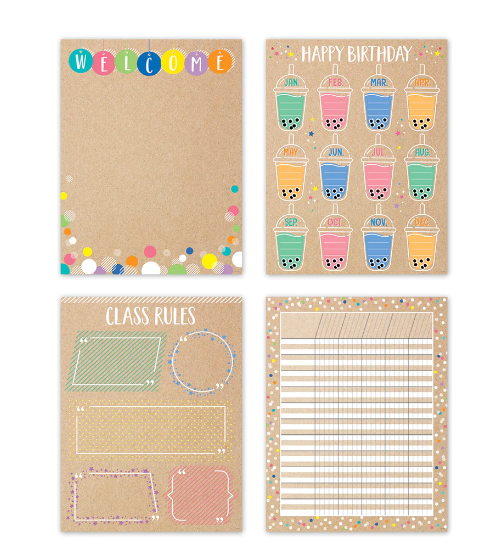 Krafty Pop Classroom Essentials 4-Chart Pack