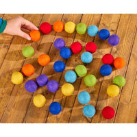 Large Rainbow Pom Pom Felt Balls