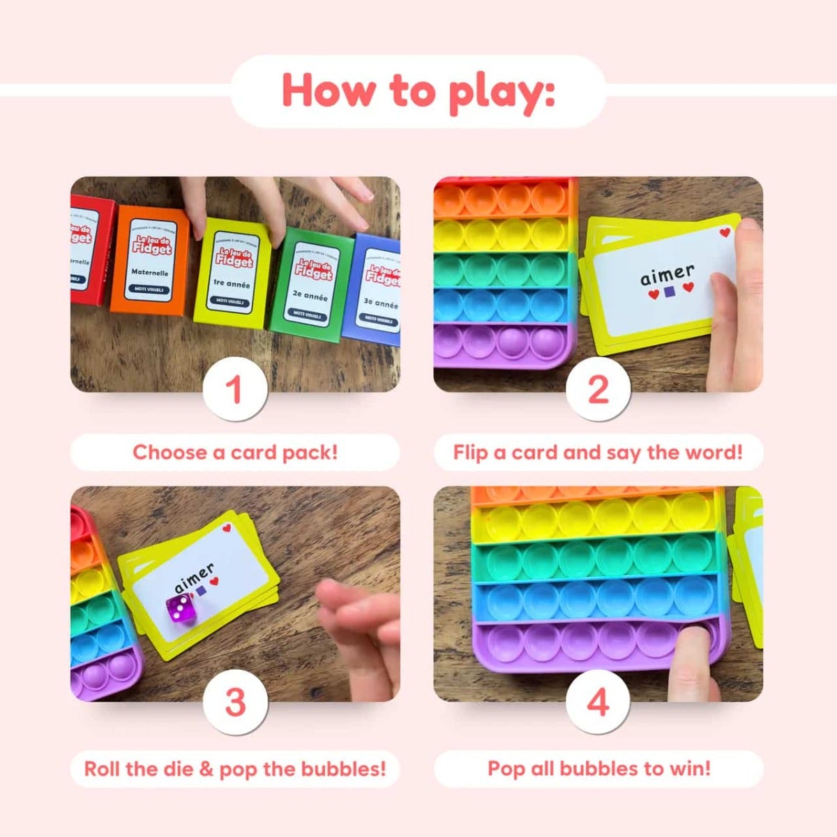 Le Jeu de Fidget Mots Visuels