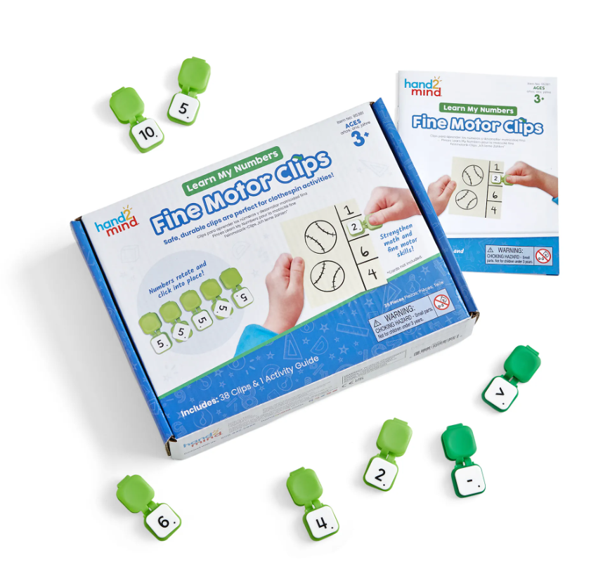 Learn My Numbers Fine Motor Clips