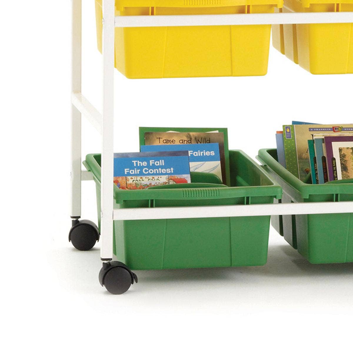 Leveled Reading Book Browser Cart With 9 Book Tubs