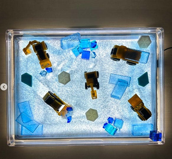 Light Panel Snowy Construction Small World Collection