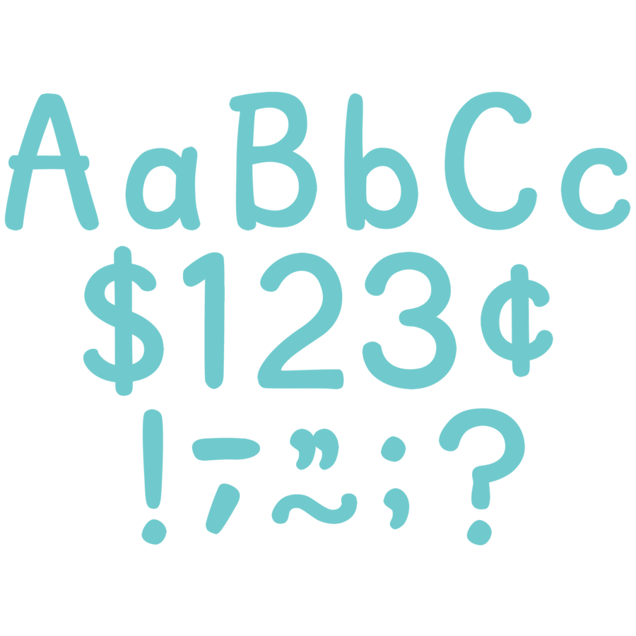 Light Turquoise 4in Modern Classic Letters Combo Pack