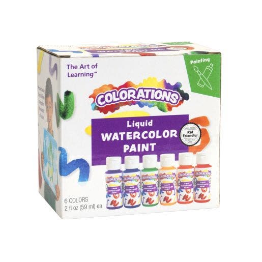 Liquid Watercolor Paint 6 Colors 2oz