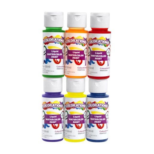 Liquid Watercolor Paint 6 Colors 2oz