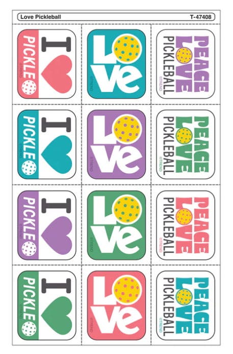 Love Pickleball Tear & Share Stickers