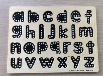 Lowercase Alphabet Chalkboard Puzzle