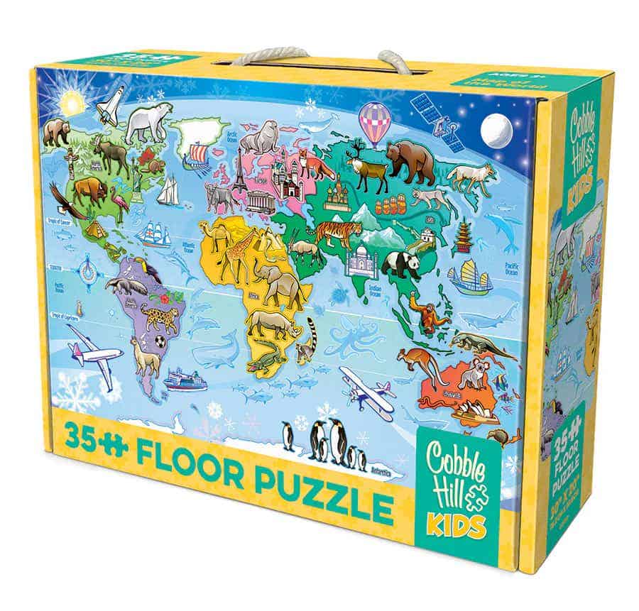 Map of the World 35 pc Floor Puzzle
