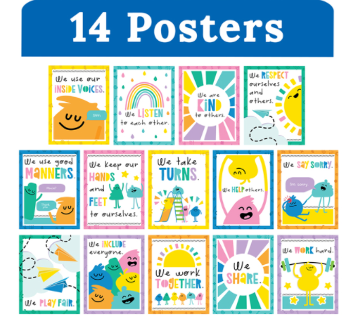 Mini Posters: Rules for a Happy Class