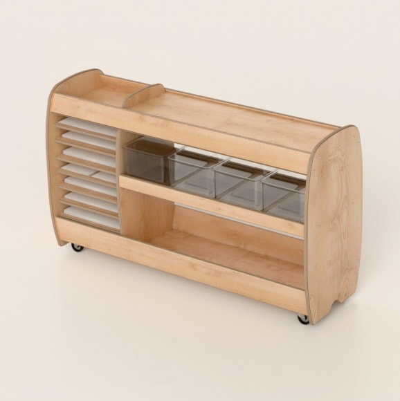 Woodlyn Mobile Art Cart 46.5inL x 28.34inH